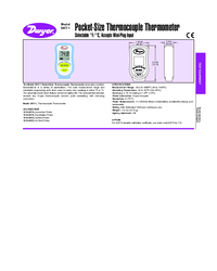 Thumbnail of document Data Sheet - Pocket-Size Thermocouple Thermometer